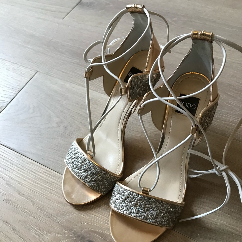 Rado metallic sandals